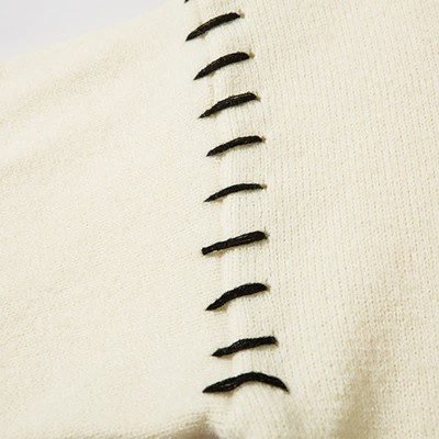 Christmas Tree Print Colorblock Round Collar Knit Sweater