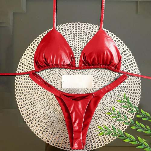 Fashion personality solid color split bikini