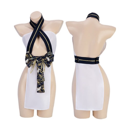 Halter Hollow Out Kimono Lingerie Set