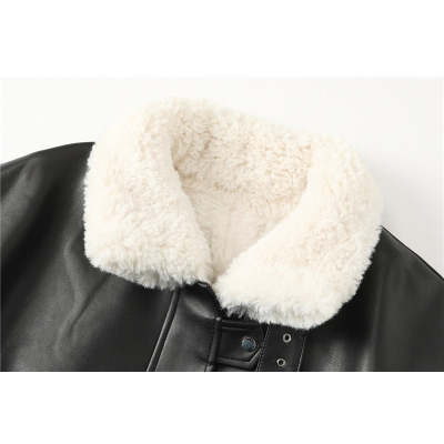 Lambs Wool Leather Jacket
