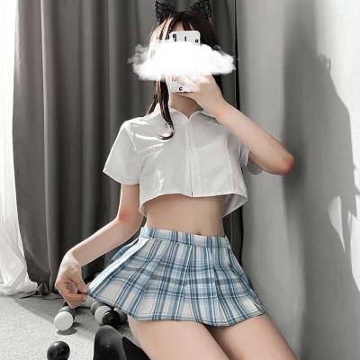 JK Uniform Nightdress Stockings Lingerie Plaid Dress