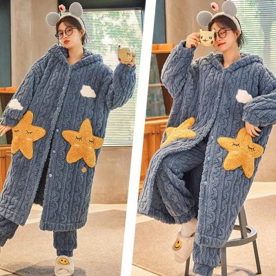 【50% OFF】Lovely Animal Plush Hooded Pajamas Set