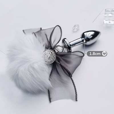 Fox Tail Bowknot Bell Anal Plug Nipple Clamps SM Accessories