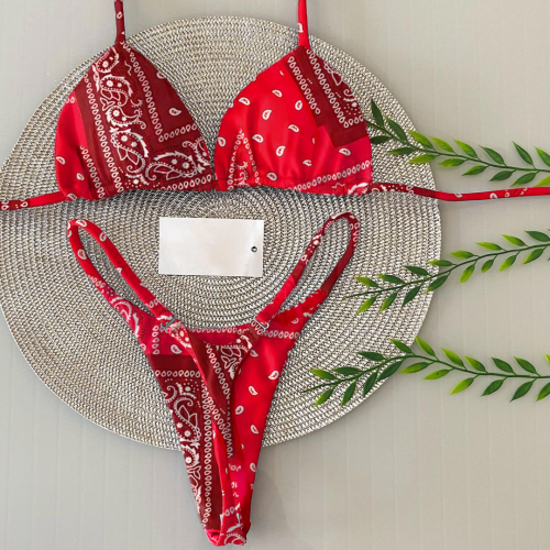 Fashion hijab print split bikini