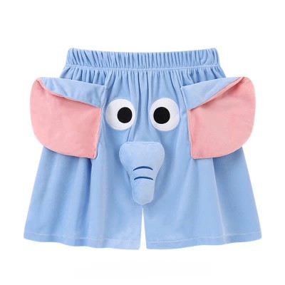 Girlfriend Boyfriend Cartoon Elephant Short Sleeve Pajamas Set