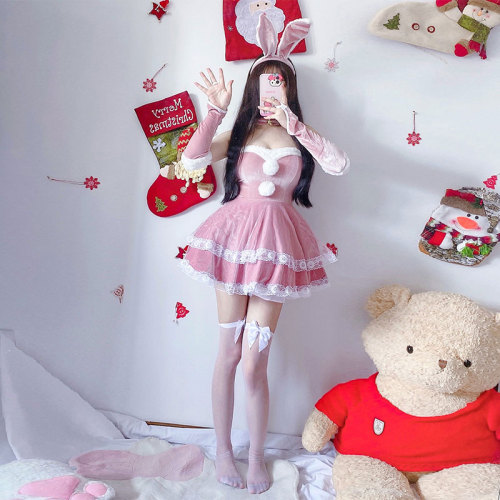 Christmas Double Lace Hem Dress
