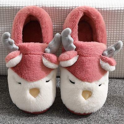 Antler Ears Plush Slippers