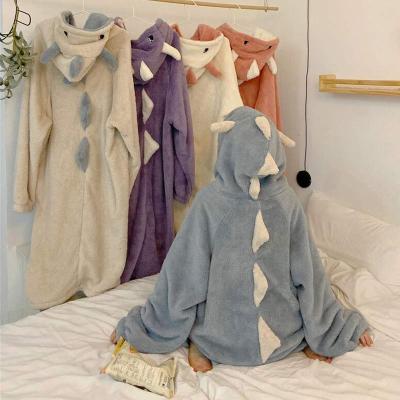 【50% OFF】Cartoon Dinosaur Hooded Pajamas Dress