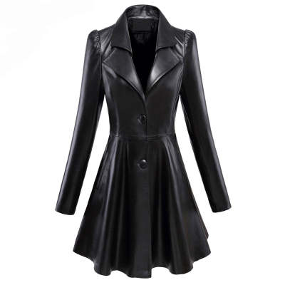 Leather Skirted Coat