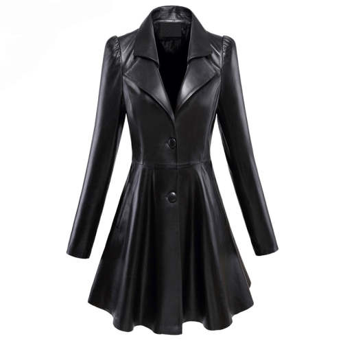 Leather Skirted Coat