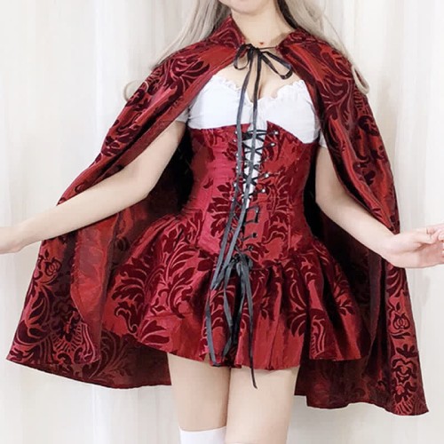 Halloween Cosplay Devil Witch Vampire Lace Up Costume