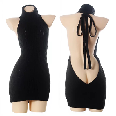 Sexy Pullover Backless Virgin Killer Sweater