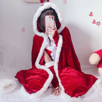 Pure Color Christmas Cosplay Cloak Coat