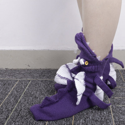 Cute Cartoon Crocodile Knit Socks