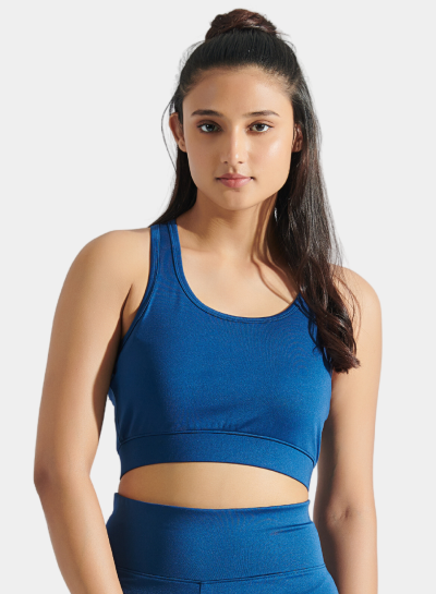 Flo Bike Short & Bra Top Combo Navy Peony