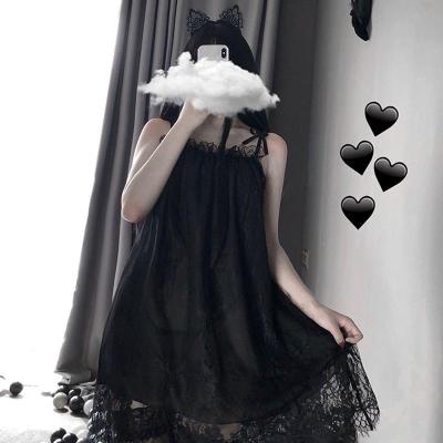 Lace Mesh Slip Dress Nightdress Stockings Lingerie