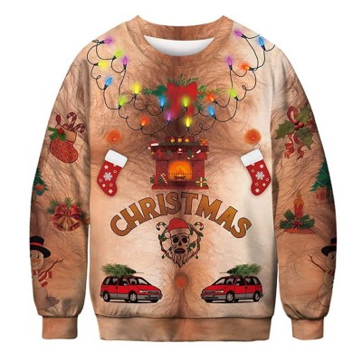 Christmas Funny Ugly 3D Print Crewneck Unisex Sweatshirt