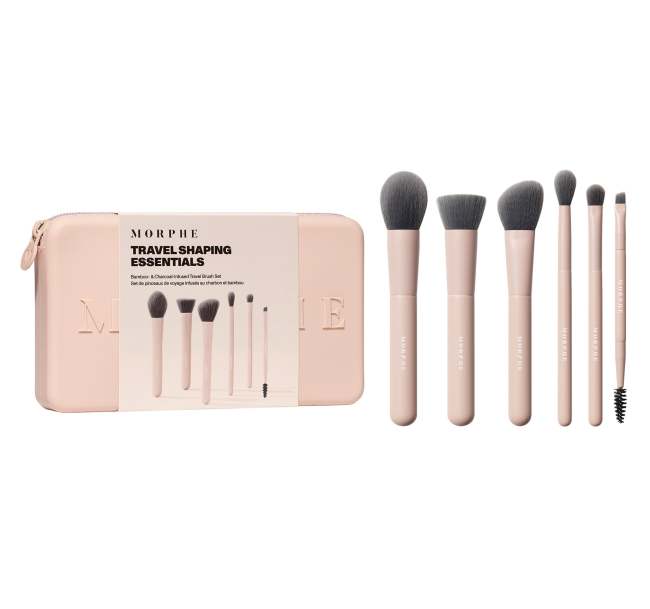 Travel Shaping Essentials Bamboo & Charcoal Infused Travel Brush Set