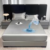 Pet-Friendly & Fur-Resistant Waterproof Satin Fitted Sheet Mattress Protector