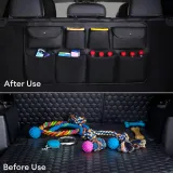 Practical Multi-Pocket Leather Waterproof Seat Back Car Storage Bag