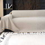 Premium Herringbone Chenille Fringe Full Coverage Couch Cover