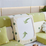 Floral Embroidered Fleece Sofa Anti-Scratch Stretch Couch Cover