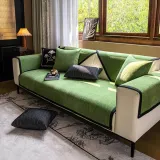 Chenille Anti-Slip Cat-Scratch Resistant Wavy Texture Premium Couch Cover