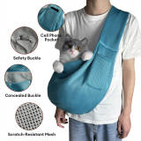 Mesh Breathable Lightweight Portable Crossbody Travel Cat & Dog Carrier Bag