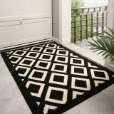 Modern Checkered Anti-Stain Non-Slip Front Door Mat for Muddy Dog Paws