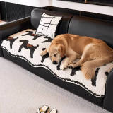 Modern Short Fleece Sofa Protection Irregular Non-slip Couch Cover