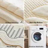 Cream Style Leaf Pattern Sofa Anti-Scratch Non-Slip Couch Cover