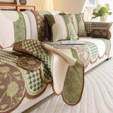 Floral Chic Sofa Decoration Protection Wave Edge Non-Slip Couch Cover