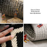 Modern Checkered Anti-Stain Non-Slip Front Door Mat for Muddy Dog Paws