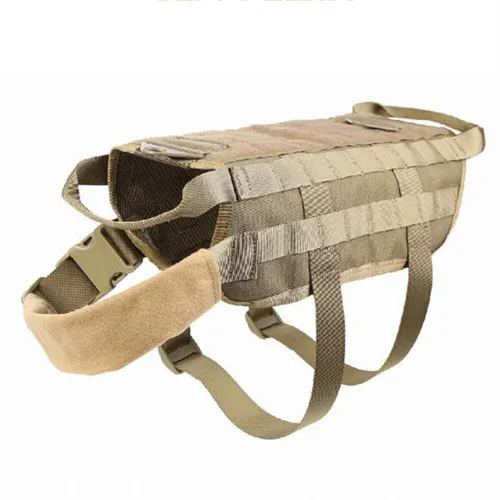 Military-Style Tactical Dog Vest with Adjustable Straps