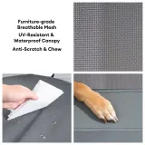 Multi-Functional Breathable Cooling Elevated Dog Bed with Canopy - PawAir