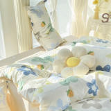 Breathable Cotton Double-Sided Colorful Bed Sheet Set