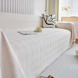 Diamond-Pattern Chenille Cat-Scratch Resistant All-Season Throw Couch Cover
