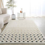 Plaid Simple Modern Style Faux Cashmere Home Rug