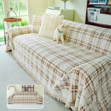 Classic Plaid Reversible Anti-Scratch One-Piece Couch Cover