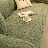 Floral Jacquard Fleece for Warmth Couch Cover