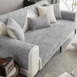Waterproof Antimicrobial Simple Chenille Fabric Anti-scratch Couch Cover