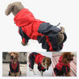 Oxford Fabric Waterproof Dog Full-Cover Raincoat with Legs and Hood