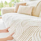 Modern Geometric Soft Plush Non-slip Sofa Protector Couch Cover
