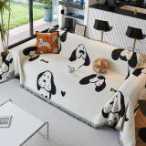 Dog & Cat Patterns Cozy Chenille Throw Couch Cover