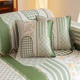 Floral Chic Sofa Decoration Protection Wave Edge Non-Slip Couch Cover