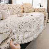 Palm Leaf Print Thickened Sofa Protection Multi-Purpose Throw Couch Cover