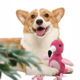 Flamingo Parrot Interactive Durable Rope Chew Dog Toy