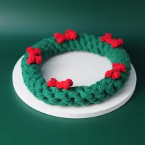 Christmas Cotton Rope Toy Chew Resistant Luxury Dog Gifts Teething Toys