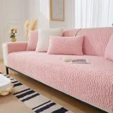 Cream Colour Berber Fleece Anti-Scratch Couch Cover