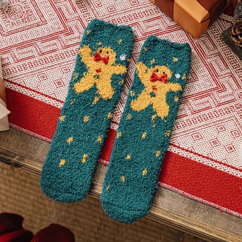 Christmas Santa Claus Knitted Scarf Matching Socks For Pet And Owner